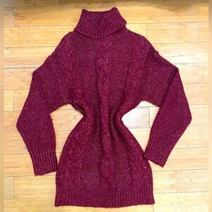 Harper Heritage Maroon Sweater Dress